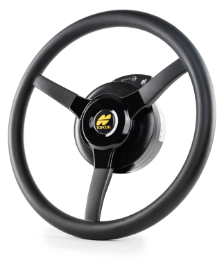 Topcon presenta il volante elettrico AES-35 progettato per veicoli senza cabina