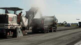 10.000 tonnellate al giorno: il risanamento di un&rsquo;importante pista dell&rsquo;aeroporto di Bruxelles